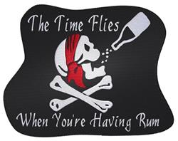 detailed skull machine embroidery pattern - Having Rum for decorative pillow covers