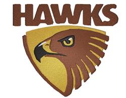 Hawks - 5x7 bird detailed machine embroidery design perfect for reusable tote bags