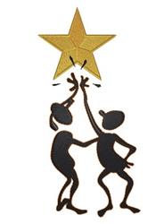 detailed star machine embroidery pattern - High Five Star for Celebration Banners