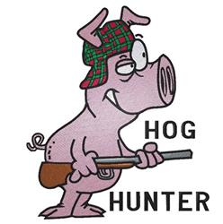 detailed hunter machine embroidery pattern - Hog Hunter perfect for kitchen aprons
