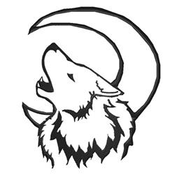 wolf beginner-friendly machine embroidery - Howling Wolf for decorative pillow covers