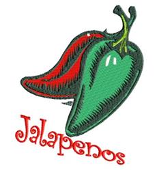 detailed jalapeno machine embroidery pattern - Jalapenos perfect for kitchen aprons