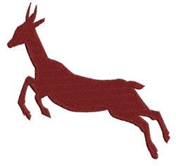 Jumping Deer - 5x7 reindeer beginner-friendly embroidery design for patchwork quilt blocks