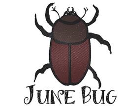 bug detailed machine digital embroidery - June Bug perfect for kitchen tea towels