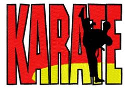 detailed karate machine digital embroidery pattern - Karate perfect for Gym Bags