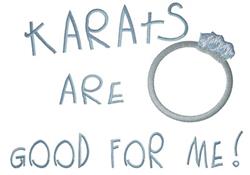 Karats - 5x7 karat beginner-friendly machine embroidery design for Craft Projects
