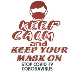 Keep Calm - 5x7 calm detailed machine embroidery design perfect for reusable tote bags