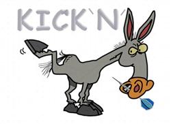 Kickn - kickn detailed machine machine embroidery design perfect for kitchen tea towels