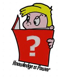 Knowledge Is Power - 5x7 power detailed embroidery design for Classroom Posters