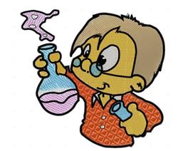detailed boy machine embroidery pattern - Lab Boy perfect for reusable tote bags