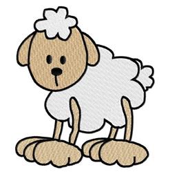 Lamb - 5x7 lamb detailed machine embroidery design perfect for cute baby onesies