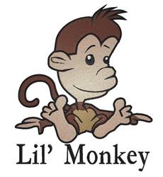 detailed monkey machine embroidery pattern - Lil Monkey perfect for Baby Gifts