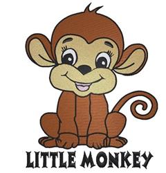 Little Monkey - 5x7 monkey detailed machine embroidery design for cute baby onesies