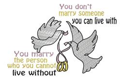 detailed bird machine embroidery pattern - Live Without for Religious Accessories
