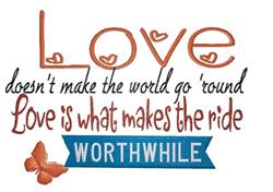 Love Worthwhile - 5x7 butterfly detailed embroidery design for decorative pillow covers