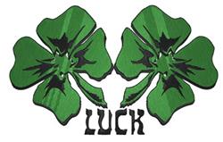 Luck - 5x7 leaf detailed machine embroidery design perfect for reusable tote bags