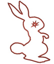 Bunny Outline Embroidery Design | EmbroideryDesigns.com