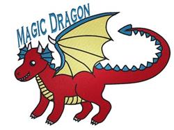 monster detailed machine digital embroidery - Magic Dragon perfect for Costumes
