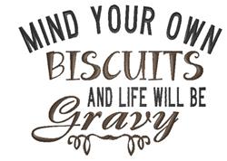 Mind Your Biscuits - 5x7 biscuit detailed embroidery design for kitchen tea towels