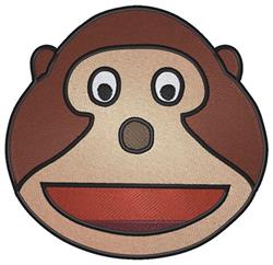 face detailed machine embroidery - Monkey Face perfect for decorative pillow covers