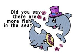 detailed fish machine digital embroidery pattern - More Fish perfect for kitchen aprons