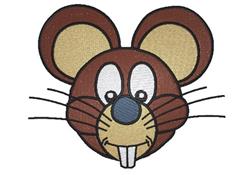 detailed face machine embroidery pattern - Mouse Face perfect for insulated lunch bags