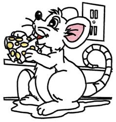 Mouse Outline - 5x7 outline detailed machine embroidery design for Dish Towels