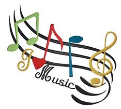 Music Notes - 5x7 note beginner-friendly machine embroidery design for T-Shirts