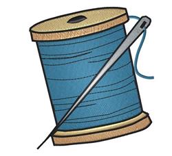 Needle And Thread - 4x4 thread detailed embroidery design for reusable tote bags