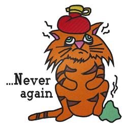 kitten detailed machine embroidery - Never Again perfect for patchwork quilt blocks