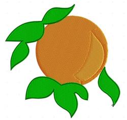 Orange - 5x7 leaf detailed machine digital unique embroidery design for Tablecloths