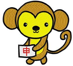 mouse detailed machine embroidery - Oriental Mouse perfect for decorative pillow covers
