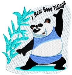 bear detailed machine embroidery - Panda Bear perfect for decorative pillow covers