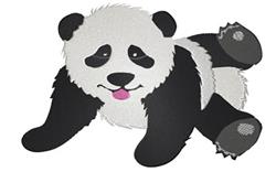 bear detailed machine digital embroidery - Panda perfect for reusable tote bags
