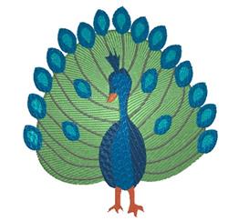 bird detailed machine digital embroidery - Peacock perfect for decorative pillow covers