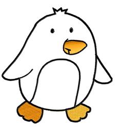 Penguin - 4x4 penguin beginner-friendly embroidery design for kitchen tea towels