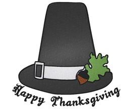 Pilgrim Hat - 5x7 leaf detailed machine embroidery design perfect for Tablecloths