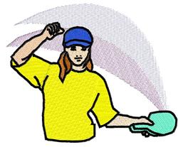 Ping Pong - 5x7 pong detailed machine embroidery design perfect for reusable tote bags