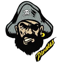 Pirates - 5x7 skull detailed machine machine embroidery design perfect for Backpacks