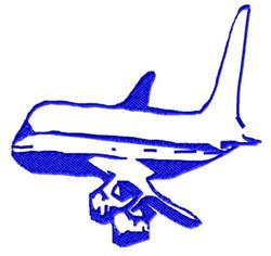 beginner-friendly plane machine embroidery pattern - Plane 4 for reusable tote bags