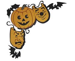 Pumpkin Corner - 5x7 pumpkin detailed machine embroidery design for Seasonal Decor