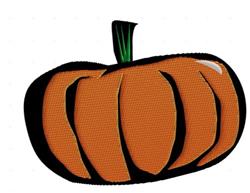 Pumpkin - 5x7 pumpkin detailed machine embroidery design perfect for kitchen tea towels