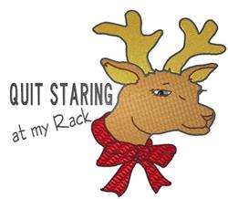 detailed reindeer machine embroidery pattern - Quit Staring for decorative pillow covers