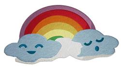 cloud detailed machine embroidery - Rainbow And Clouds for patchwork quilt blocks