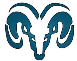 Ram Head - 5x7 head detailed machine embroidery design for decorative pillow covers