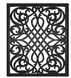 detailed swirl machine embroidery pattern - Rectangle Swirls for decorative wall hangings
