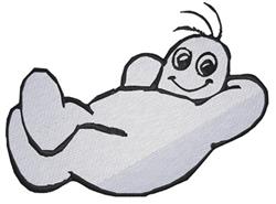 ghost detailed machine embroidery - Relaxing Ghost perfect for patchwork quilt blocks