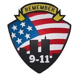 9-11 detailed machine digital embroidery - Remember 9-11 perfect for Tablecloths