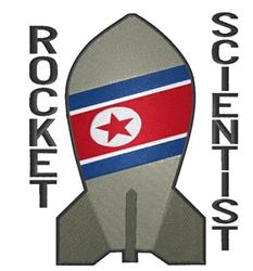 Rocket Scientist - 5x7 scientist detailed embroidery design for decorative pillow covers