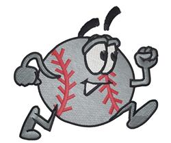 baseball detailed machine embroidery - Running Baseball for decorative pillow covers